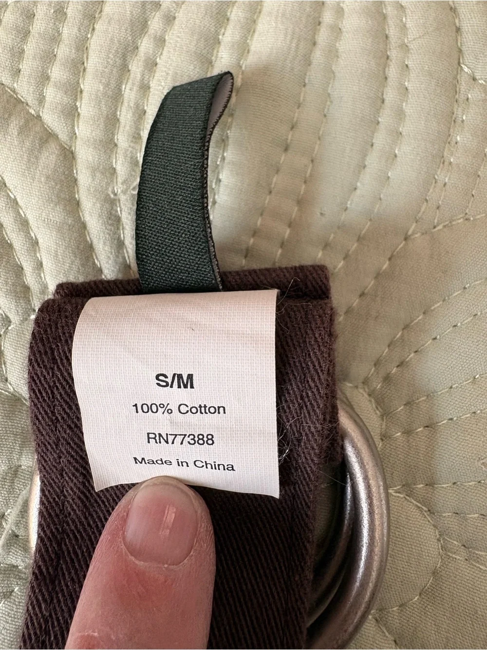 J. Crew Vintage Y2K Brown Cotton Terrier Loop Buckle Belt - Picture 5 of 5